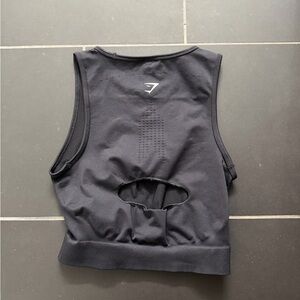 Black Sleeveless Gymshark Top